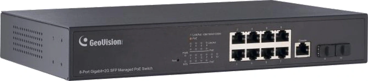 Switch PoE 8 cổng Gigabit L2+ quản lý web GV-APOE0812